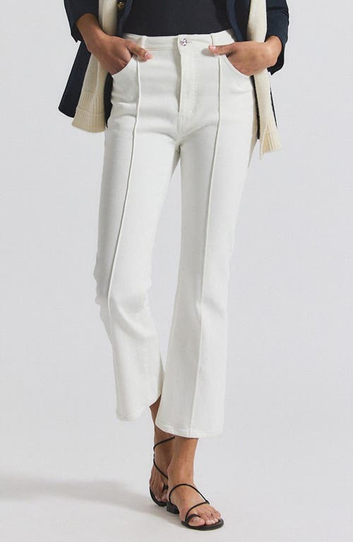 Derek Lam 10 Crosby Perce Pintuck Pleat Comfort Stretch Crop Jeans In White
