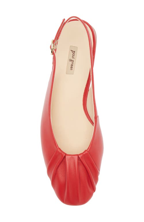 Paul Green Adele Slingback Flat In Salsa Soft Nappa