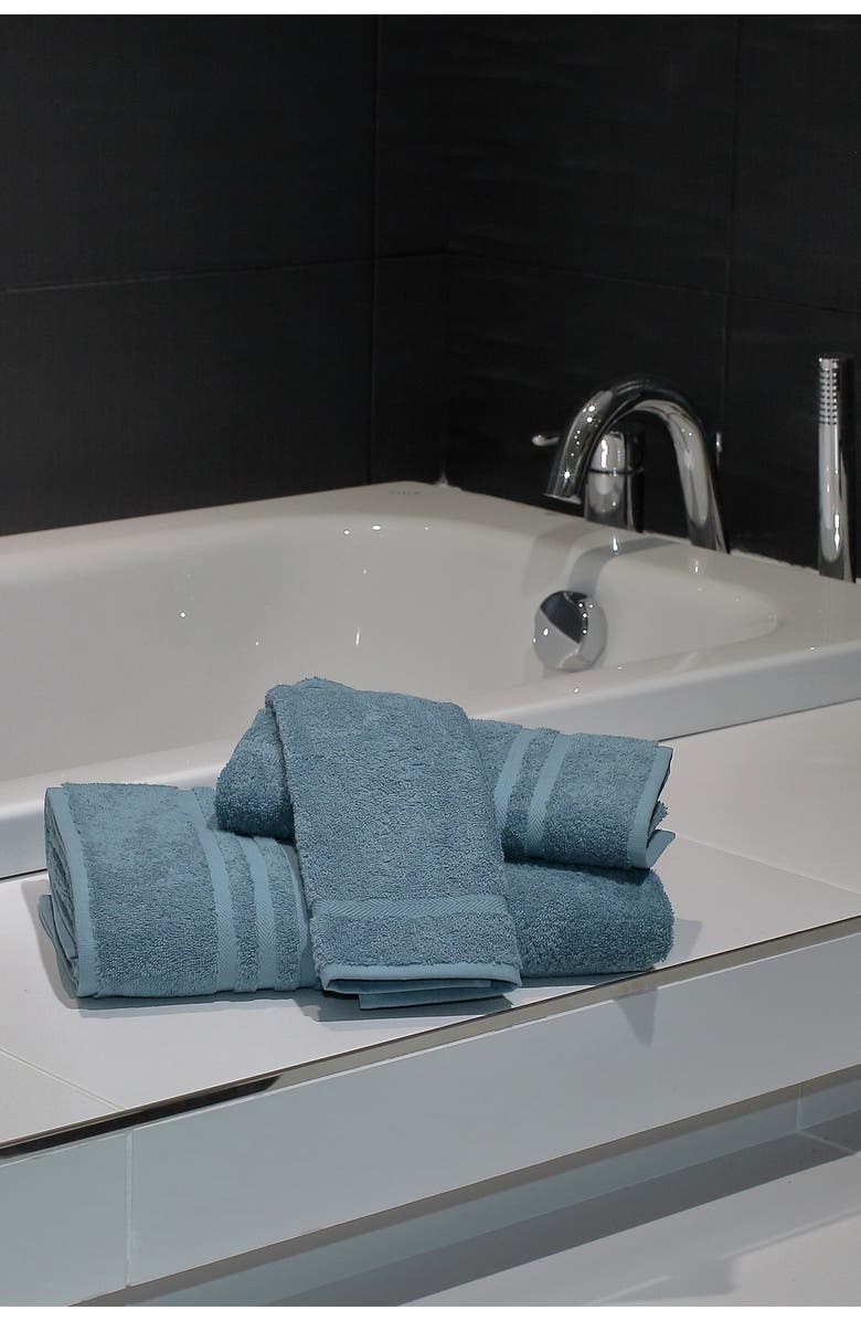 Linum Home Textiles Denzi 3-Piece Towel Set - Denzi Blue, Alternate, color, Denzi Blue