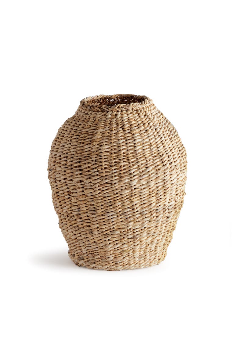 Abaca Teardrop Vase, Main, color, Beige