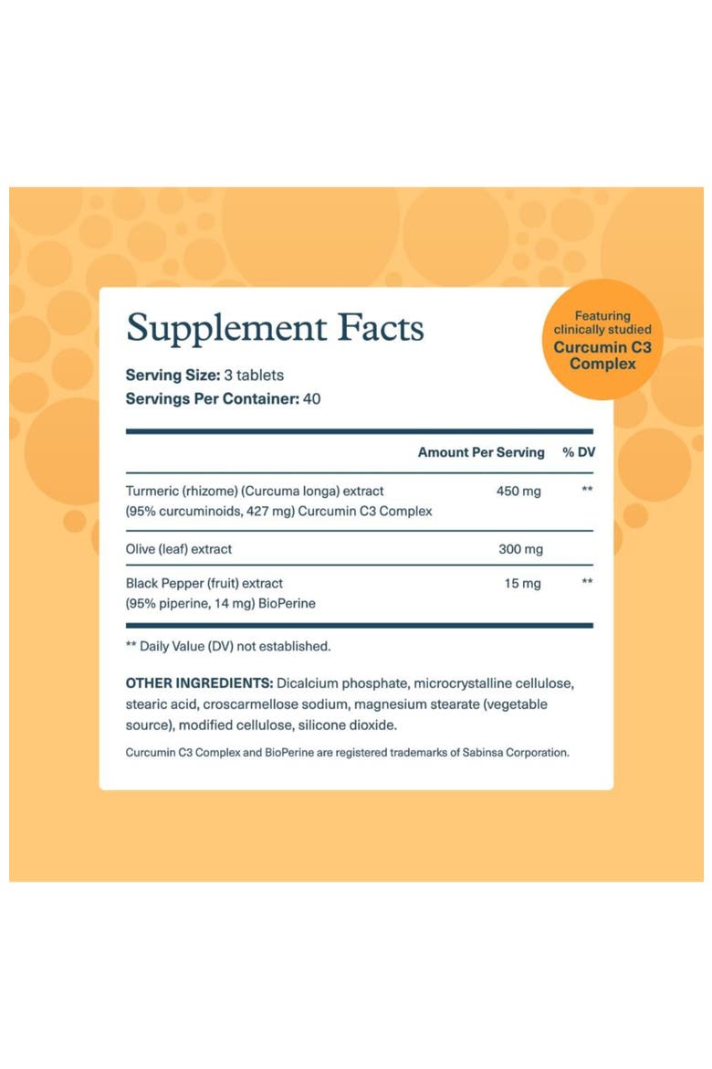 Advanced Turmeric Curcumin Joint Support Supplement 120 Tablets, Alternate, color, None