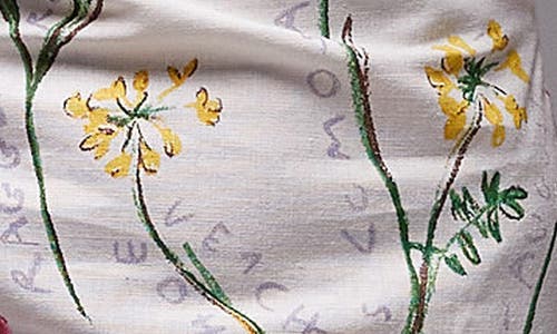 Topshop Floral Tie Strap Linen Minidress
