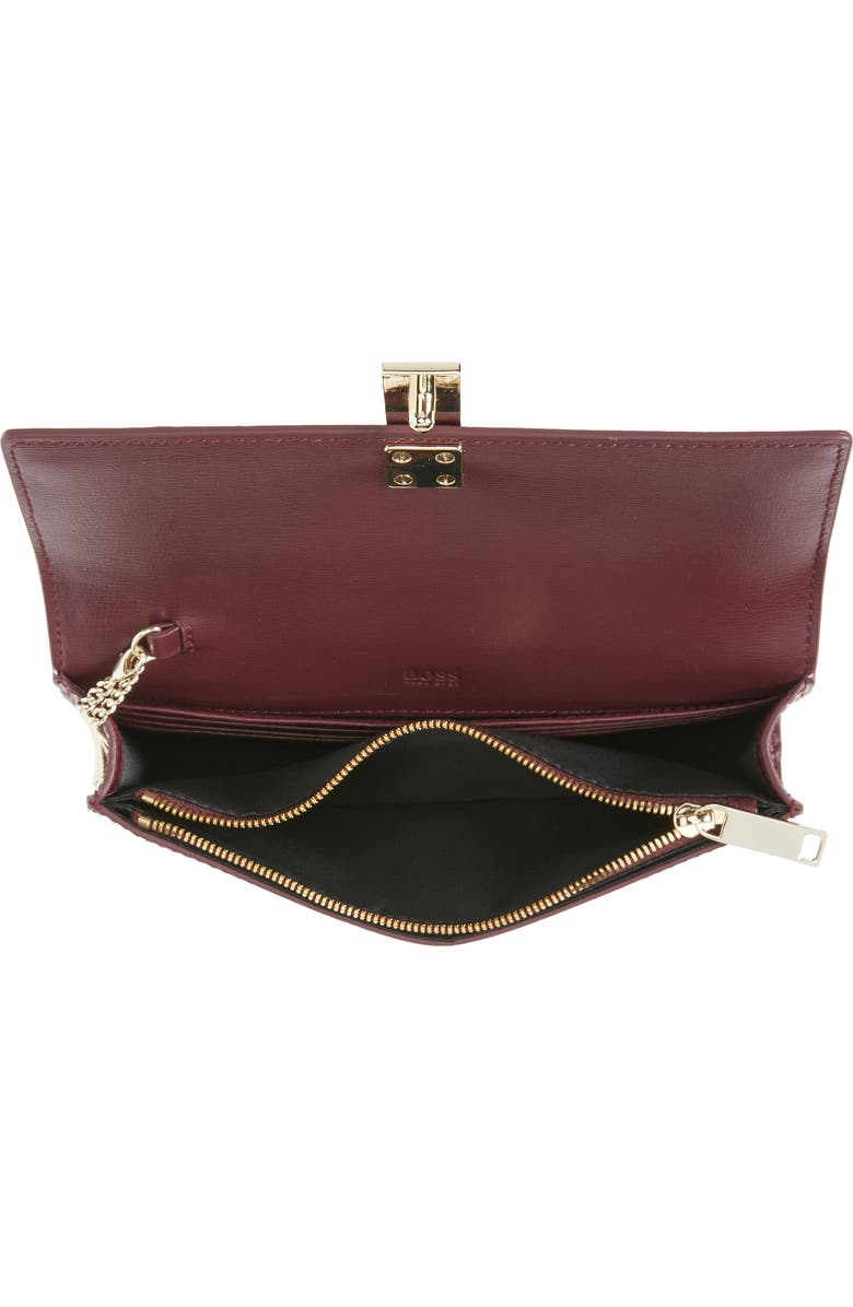 BOSS Nathalie Leather Clutch, Alternate, color,