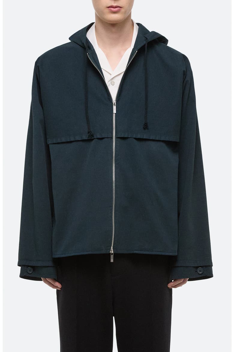 Hooded Stretch Cotton Jacket, Main, color, PINE - F1S