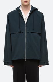 Helmut Lang Hooded Stretch Cotton Jacket