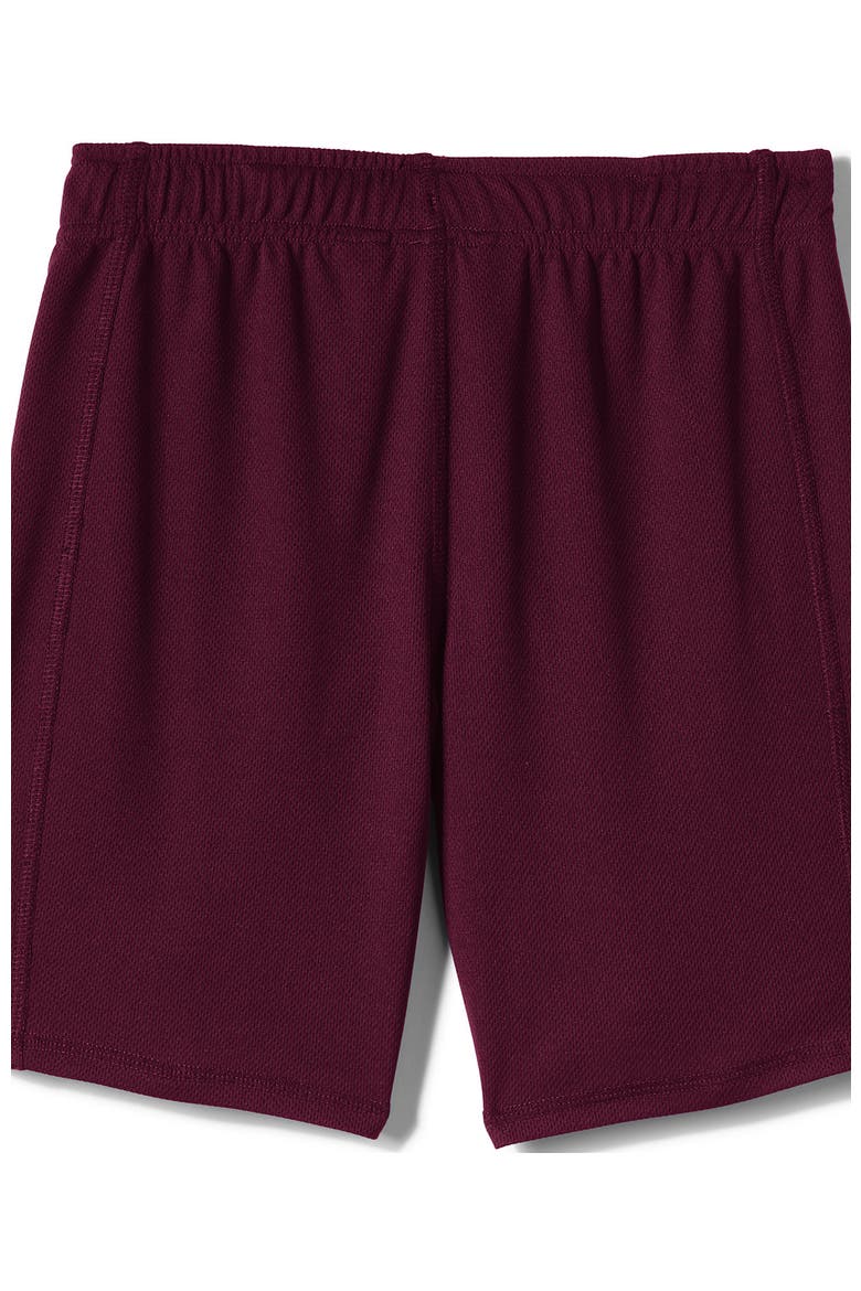 School Uniform Girls Mesh Gym Shorts, Alternate, color, Burgundy