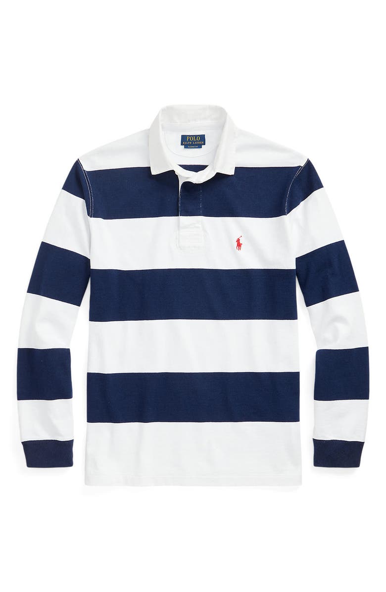 Polo Ralph Lauren Classic Fit Rugby Stripe Long Sleeve Polo, Alternate, color, 