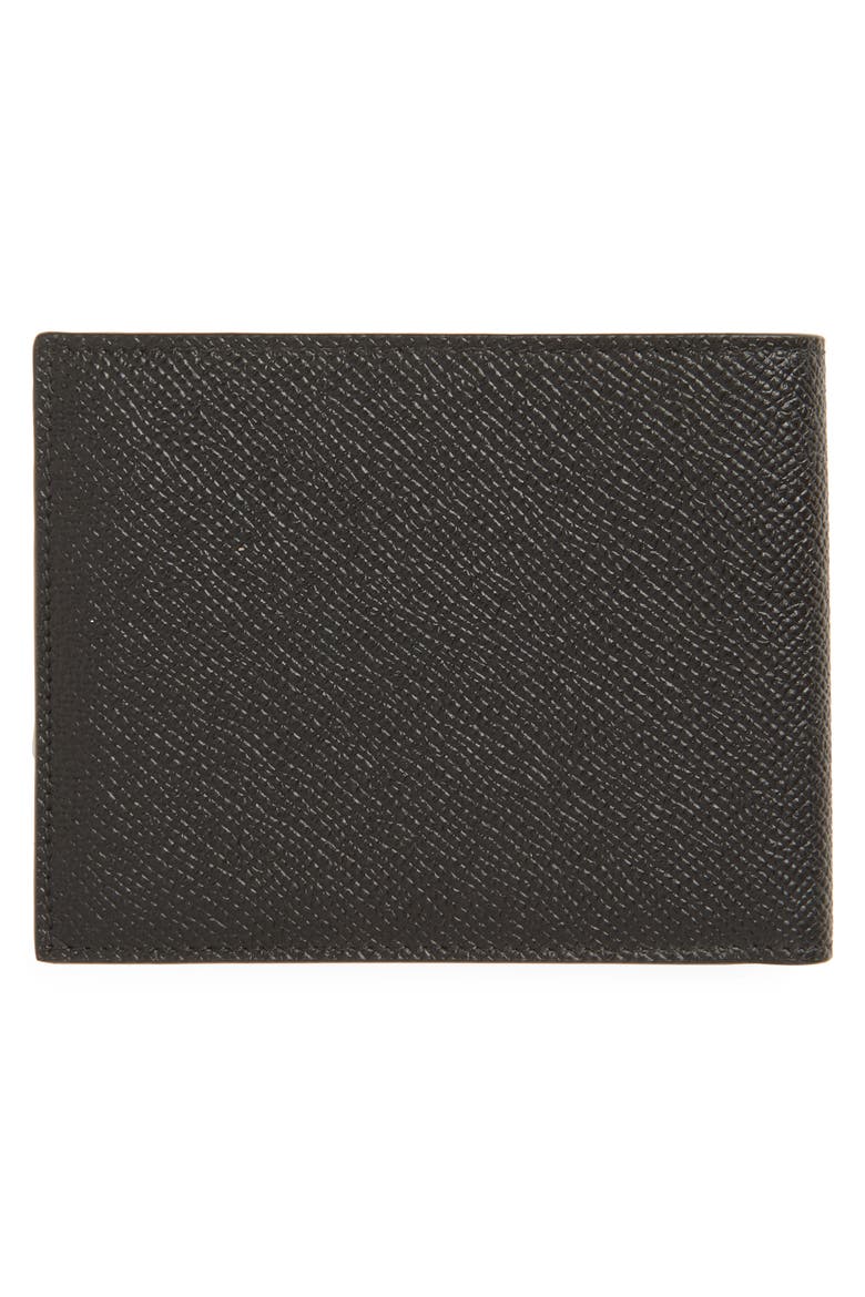 Double Gancio Leather Bifold Wallet, Alternate, color, NERO NERO