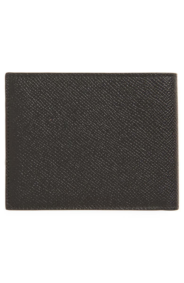 FERRAGAMO Double Gancio Leather Bifold Wallet, Alternate, color, Nero Nero