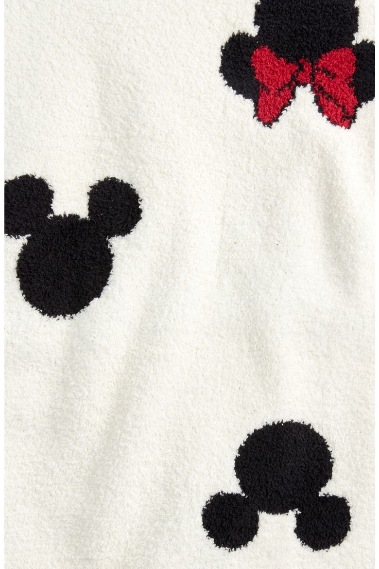 Disney x Barefoot Dreams® CozyChic™ Classic Mickey & Minnie Logo Throw Blanket, Alternate, color, CREAM