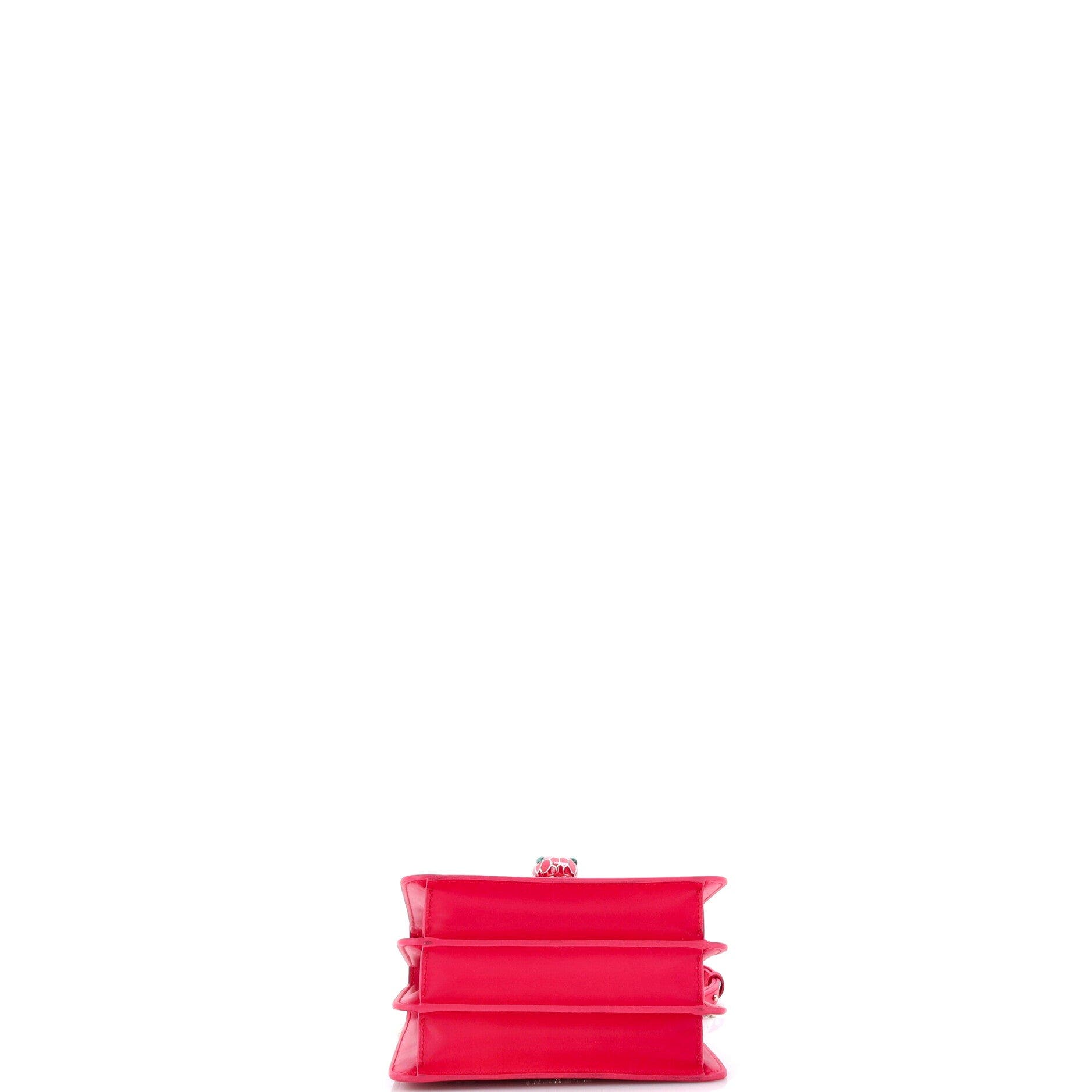 Serpenti Forever Top Handle Bag Leather Small, Alternate, color, Pink
