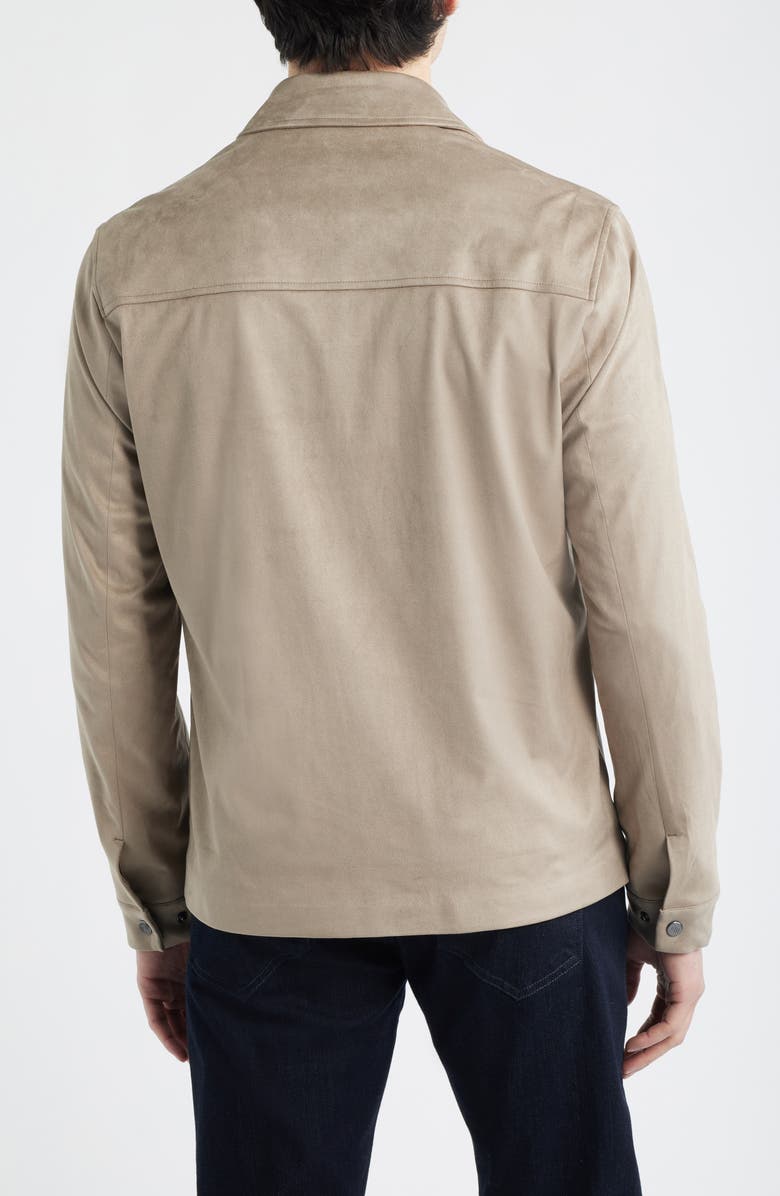 Johnston & Murphy Faux Suede Jacket, Alternate, color, Taupe