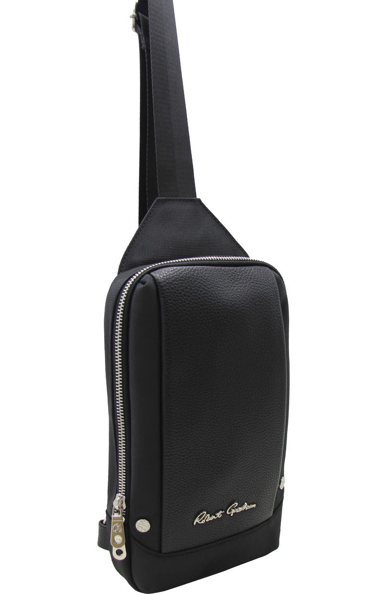 Robert Graham Cole Canvas Sling Bag, Alternate, color, Black