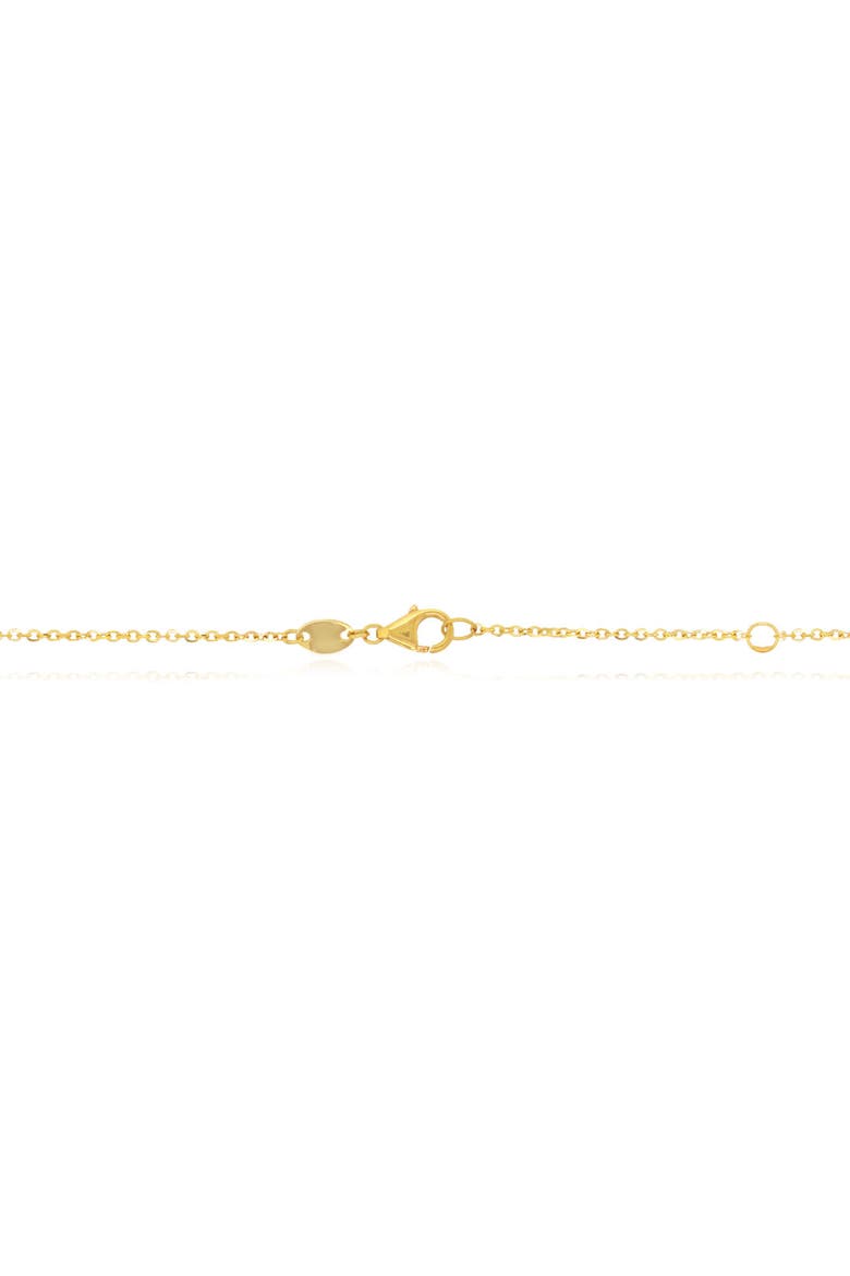 Small Onyx Single Clover Necklace, Alternate, color, Yellow Gold