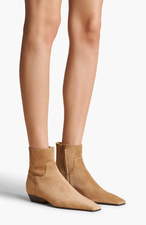 Shop Khaite Marfa Classic Flat Bootie In Camel