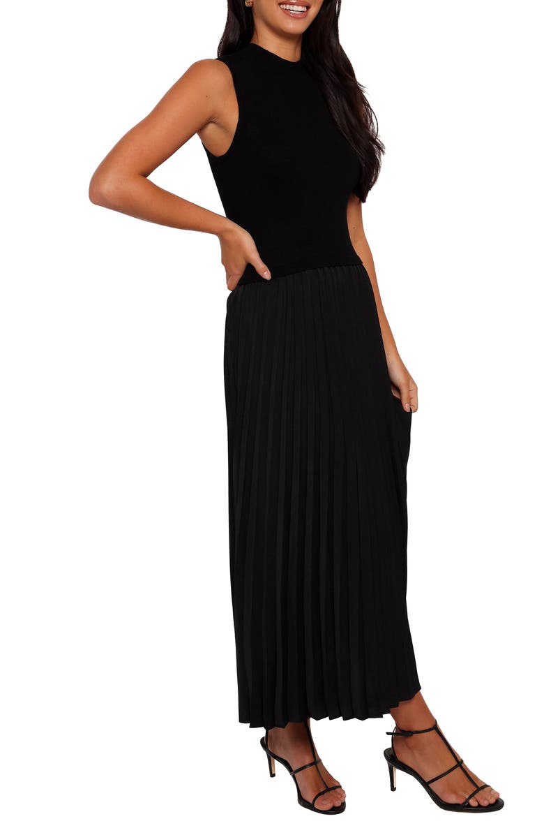 Petal & Pup Maisey Mixed Media Sleeveless Midi Dress, Alternate, color,