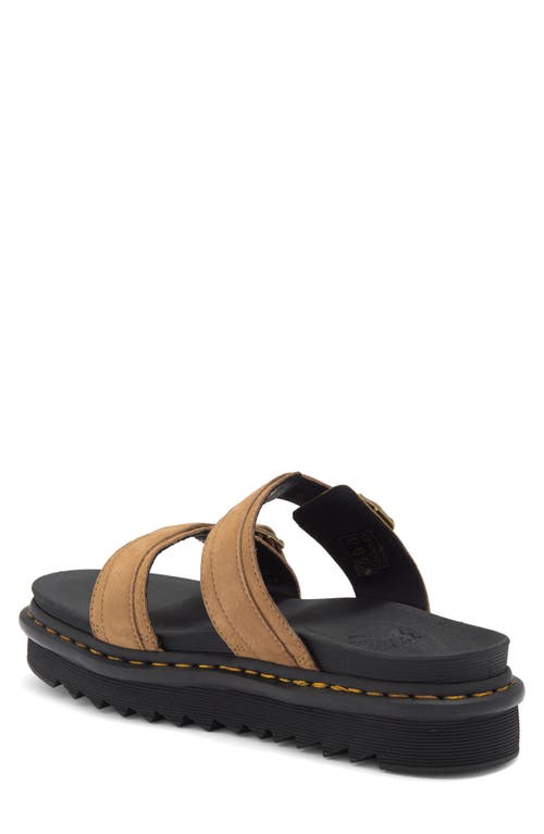 Dr. Martens' Myles Slide Sandal In Tan, Women's At Urban Outfitters In Savannah Tan Nubuck