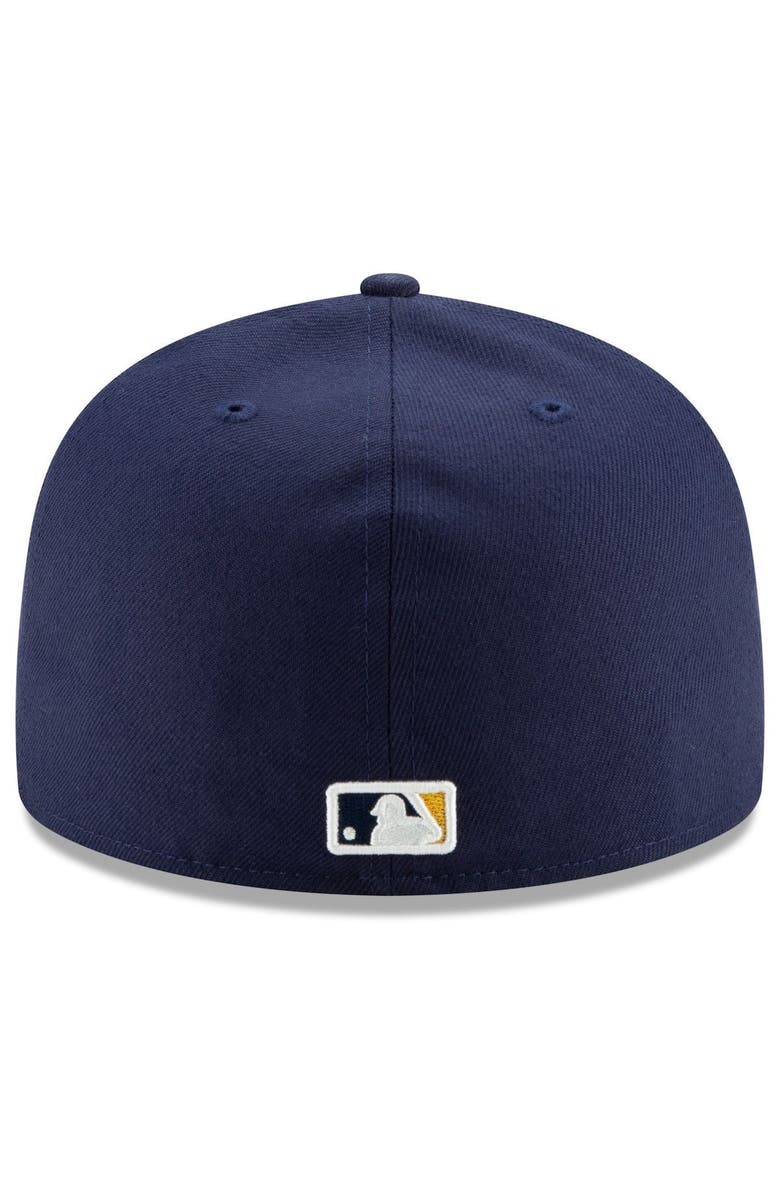 New Era Men's New Era Navy Milwaukee Brewers Home Authentic Collection On-Field 59FIFTY Fitted Hat, Alternate, color, Navy