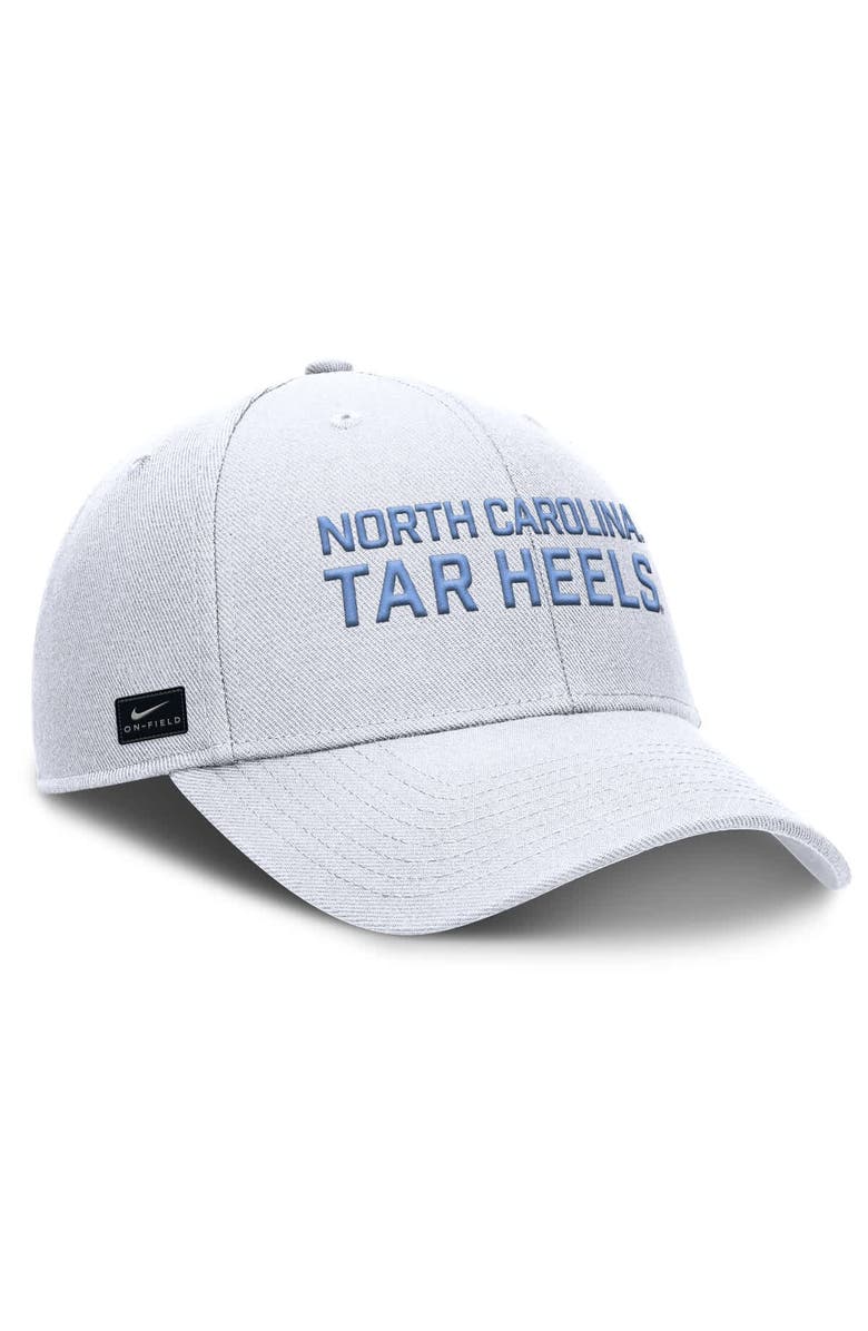 Nike Men's Nike White North Carolina Tar Heels Rise Practice Adjustable Hat, Alternate, color, White