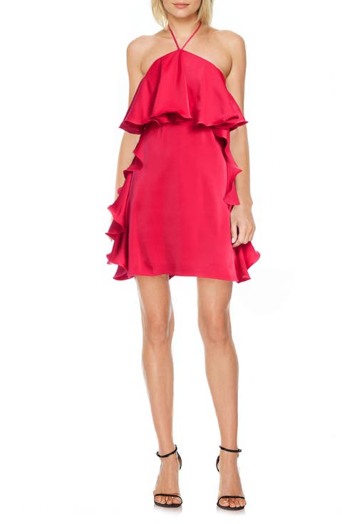 Ruffle Popover Cocktail Minidress