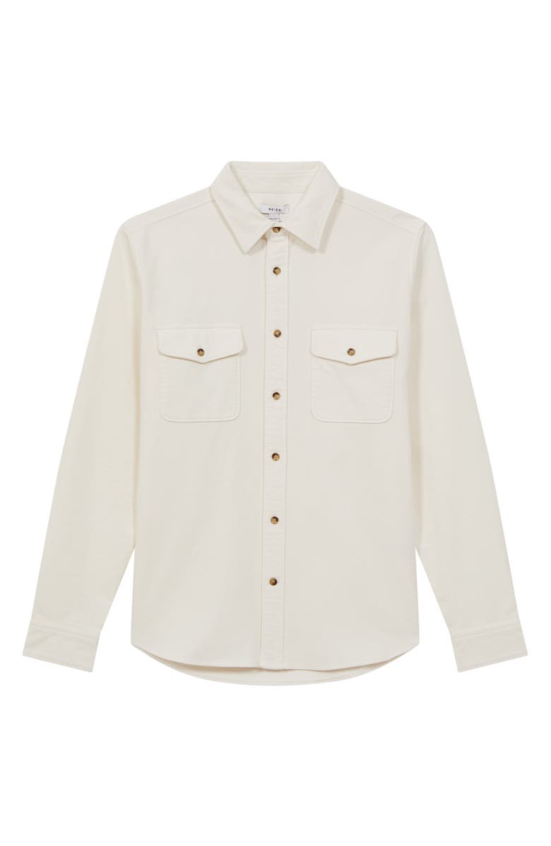 Reiss Cialini Stretch Cotton Twill Button-Up Shirt, Alternate, color, 