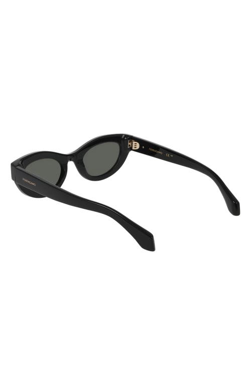Ferragamo 49mm Small Cat Eye Sunglasses In Black