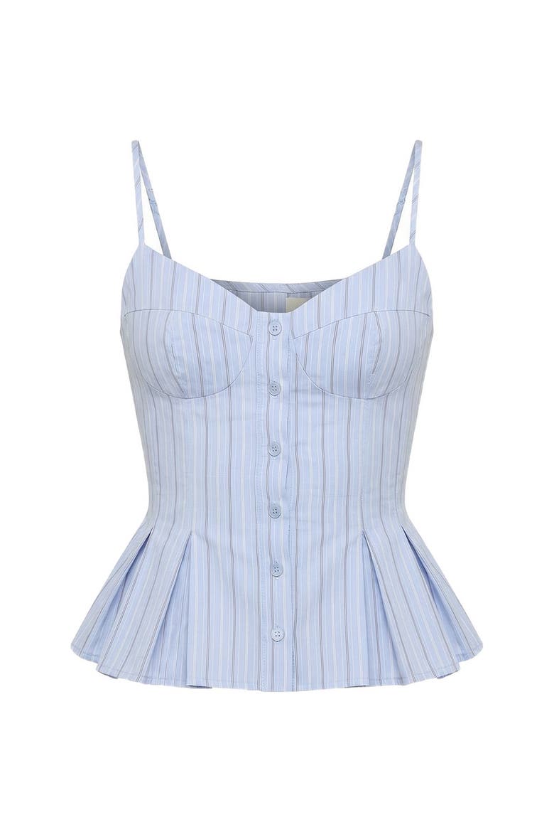 Staci Top, Alternate, color, Blue Multi Stripe