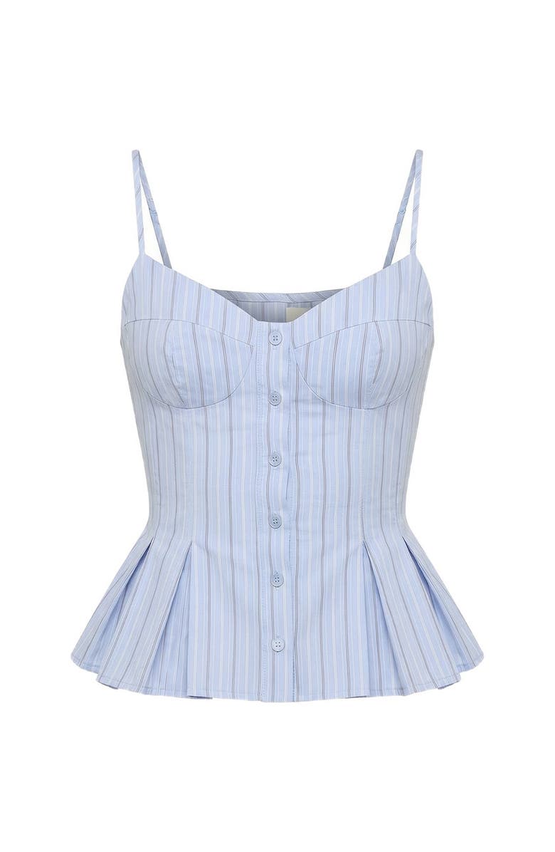 NICHOLAS Staci Top, Alternate, color, Blue Multi Stripe