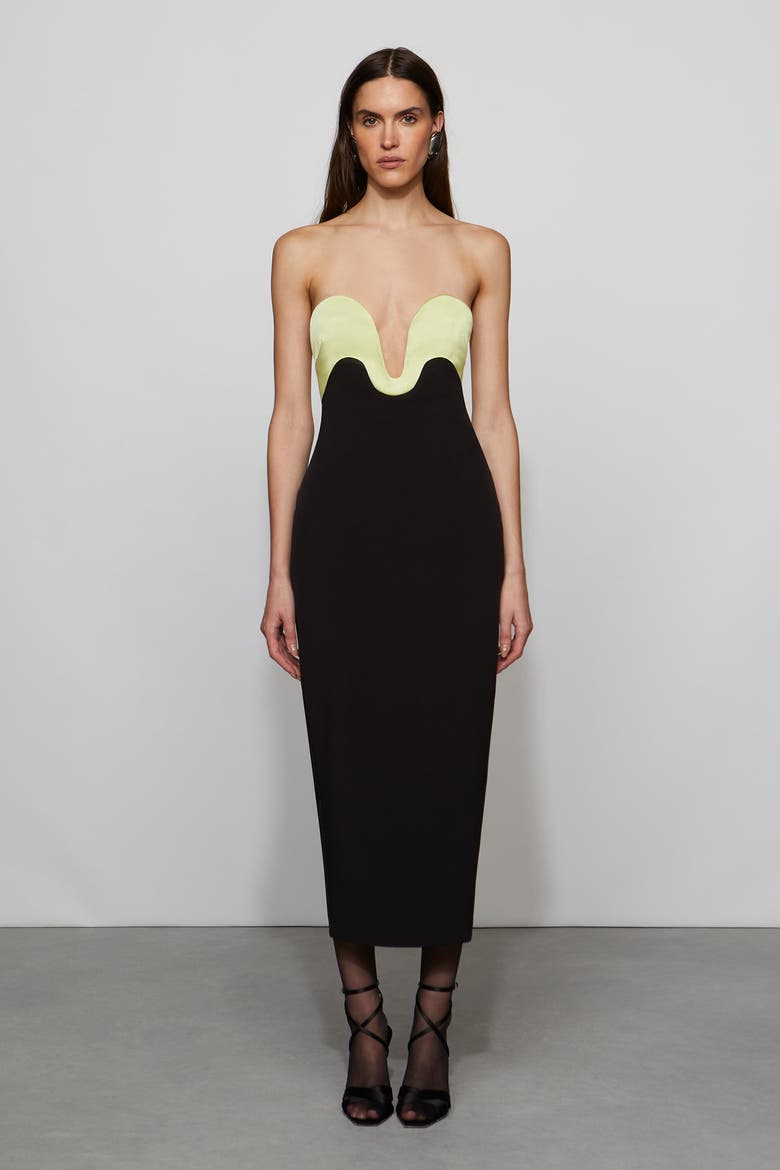Bridgette Dress, Main, color, Black/Celery
