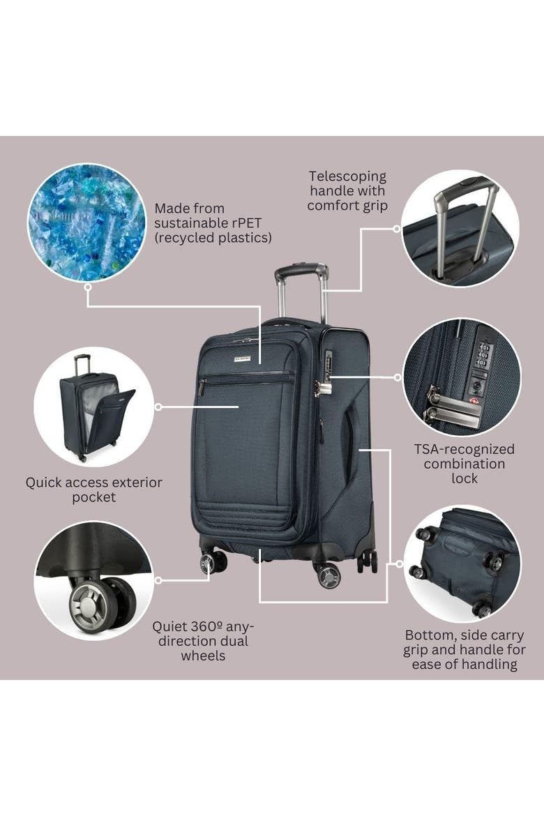 Avalon Softside 2 Piece (20"/24") Luggage Set, Alternate, color, Storm Blue