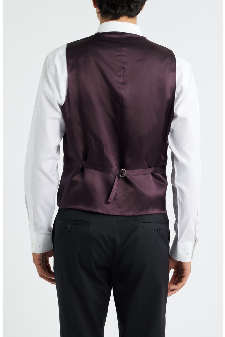 Owen Five-Button Stretch Wool Vest, Alternate, color, GREY