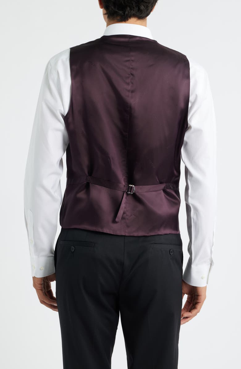 Jack Victor Owen Five-Button Stretch Wool Vest, Alternate, color, Grey