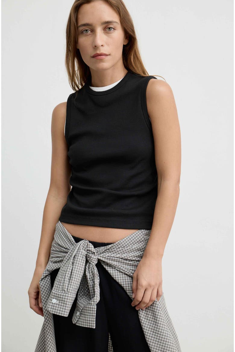 Classic Round Neck Tank, Alternate, color, Black