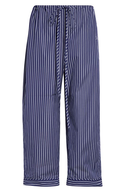 Nackiyé Nackiyè Life Is A Beach Stripe Crop Poplin Pajama Pants In Multi