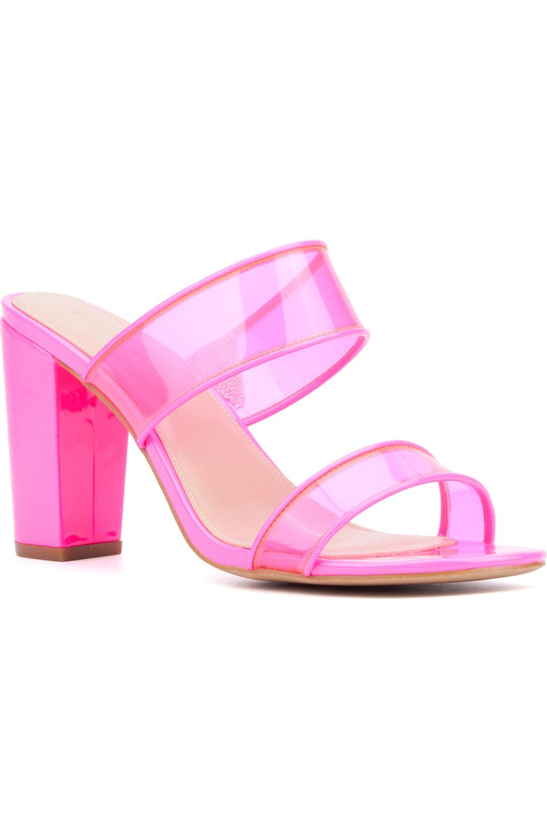 Fashion to Figure Berlynne Sandal - Wide Width, Main, color, Neon Pink