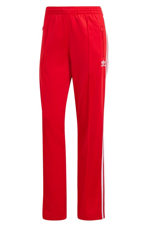 Adidas Originals Straight Trousers With Elastic Waistband And Side Stripes In Red