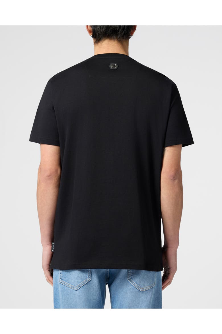 Round Neck T-Shirt Little Ice Cream Skull Men, Alternate, color, black