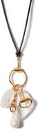 Chan Luu Horsebit Quartz & Cultured Pearl Charm Necklace