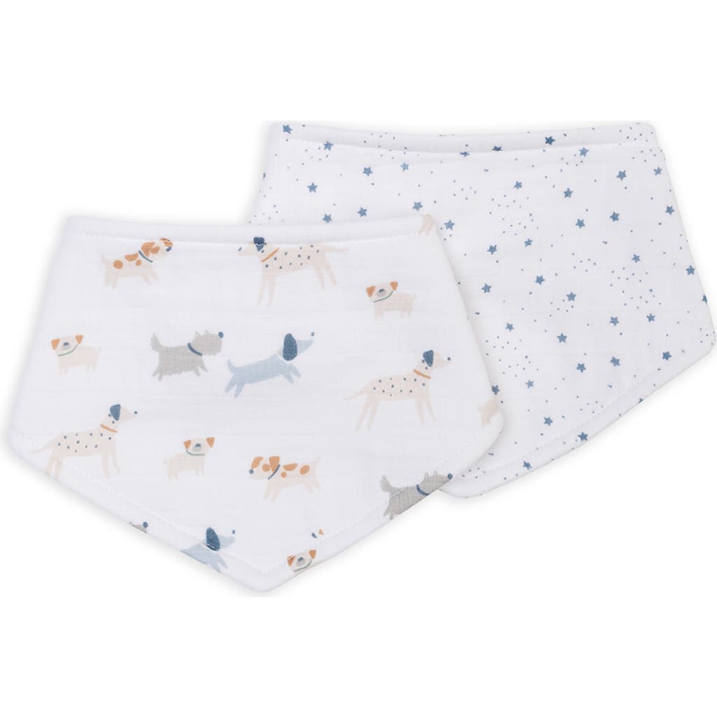 Shop Lulujo Bandana Bibs 2 Pack In Puppy & Stars