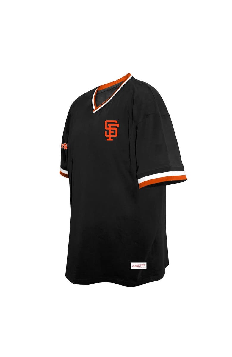 Mitchell & Ness Men's Mitchell & Ness Black San Francisco Giants Big & Tall V-Neck T-Shirt, Alternate, color, 