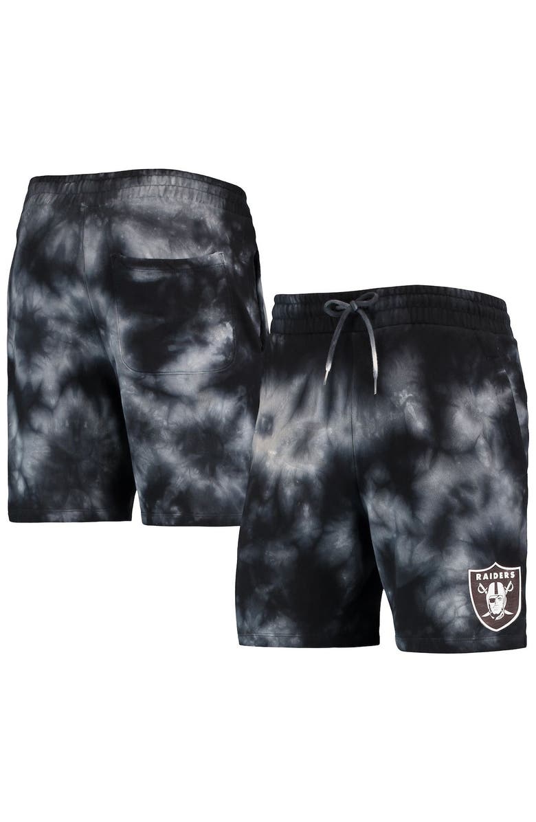 New Era Men's New Era Black Las Vegas Raiders Tie-Dye Shorts, Main, color, Black