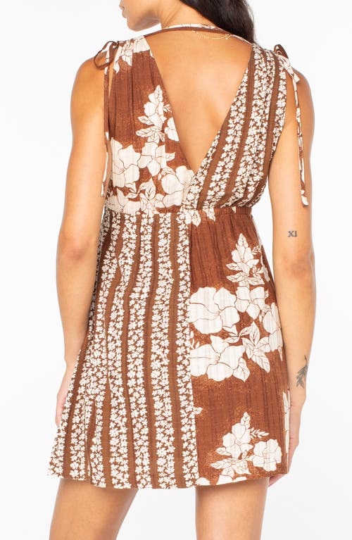 Roxy In The Moment Babydoll Miniderss In Brown