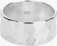 Bearfruit Jewelry Sterling Silver 18k Gold Plated Skye Ring Textured Statement Modern