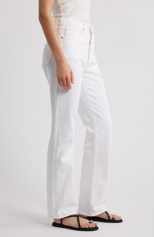 Shop Frame The Vertical High Waist Relaxed Straight Leg Jeans In White