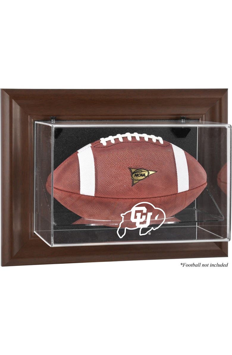 FANATICS AUTHENTIC Colorado Buffaloes Brown Framed Wall-Mountable Football Display Case, Main, color, 