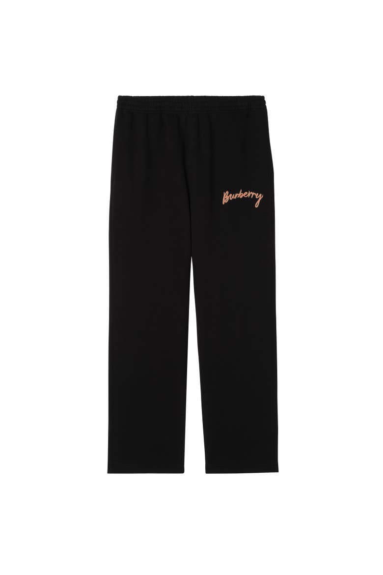 Logo Cotton Track Pants, Alternate, color, Black