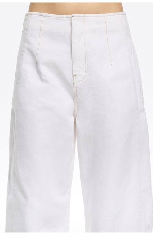 Bimba Y Lola Buckled Denim Jeans In White