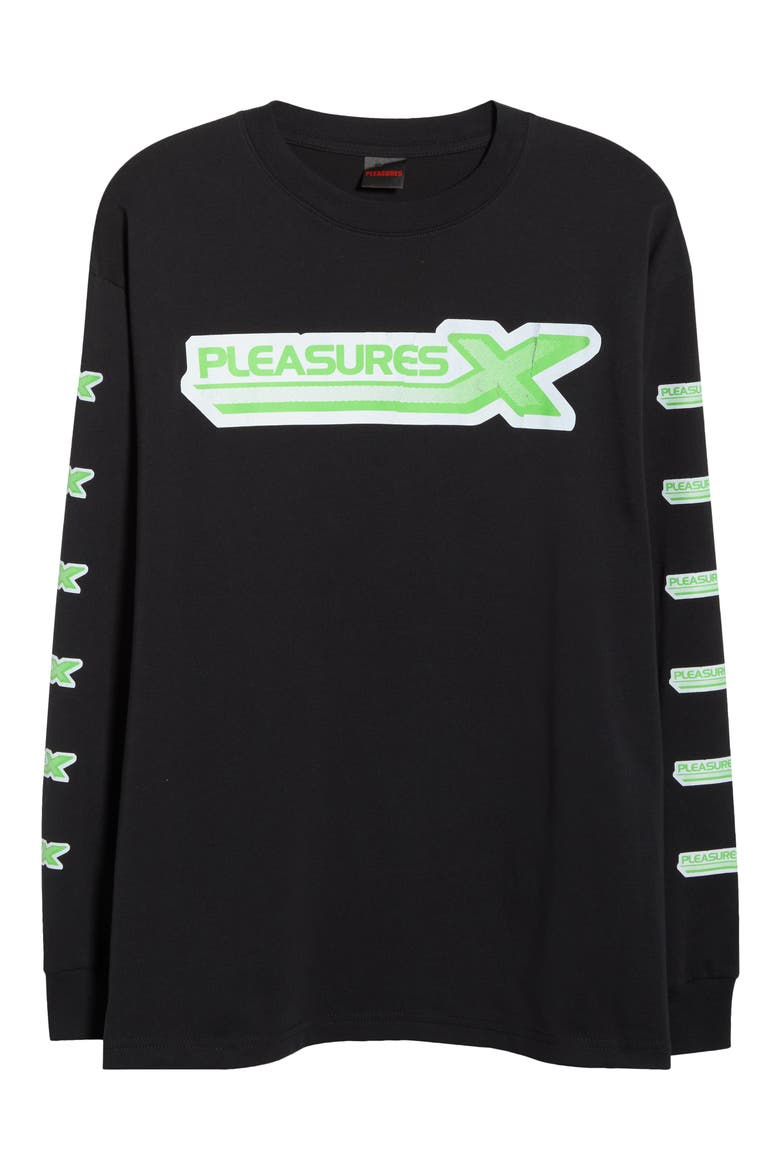 Long Sleeve Graphic T-shirt, Alternate, color, BLACK
