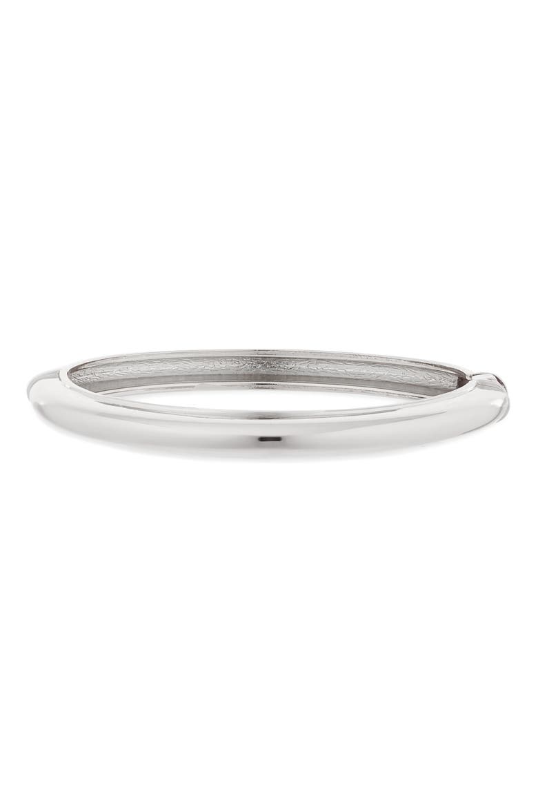 Skinny Hinged Bangle, Main, color, SILVER