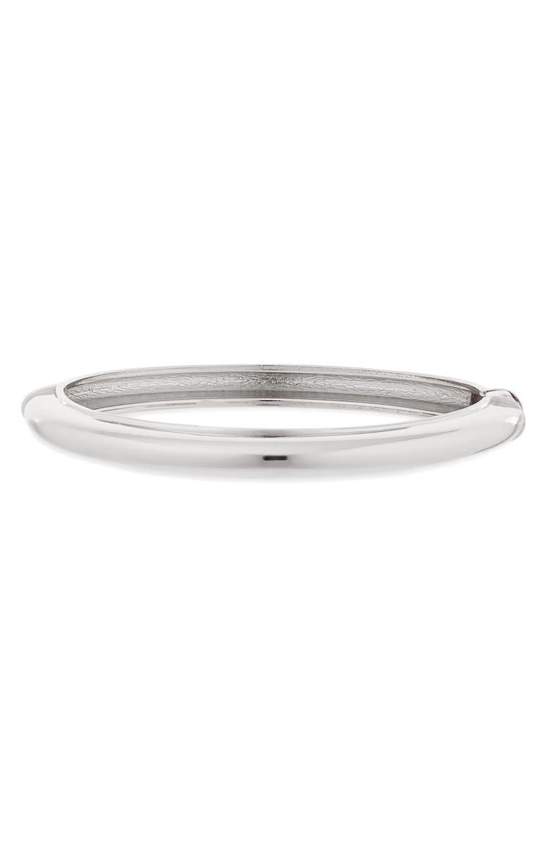 Nordstrom Skinny Hinged Bangle, Main, color, Silver